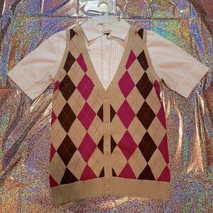 Women short sleeve shirt sweater